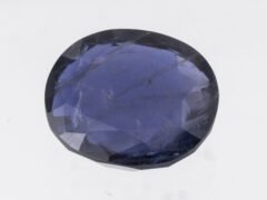 Natural Iolite Stone Kaka Neeli 10.13 carat top view blue oval mix cut