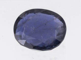 Natural Iolite Stone Kaka Neeli 10.13 carat top view blue oval mix cut