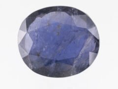 Iolite Stone Kaka Neeli 10.16 carat side view oval mix cut