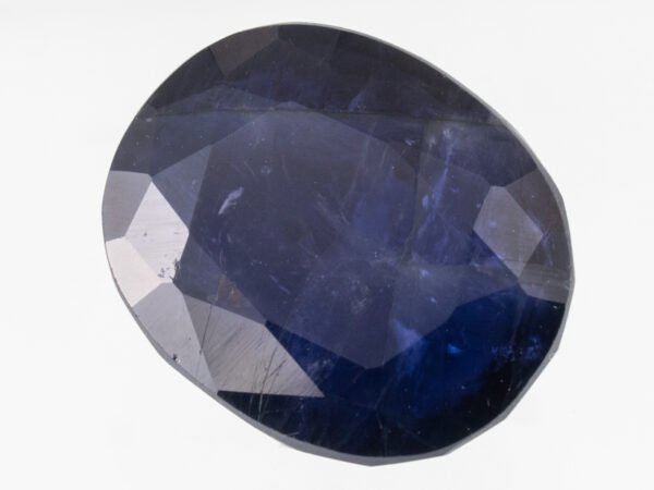 Iolite Stone Kaka Neeli 10.91 carat side view oval mix cut