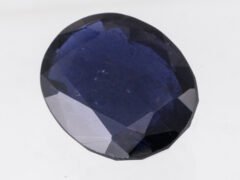 Iolite Stone Kaka Neeli 11.31 carat side view oval mix cut