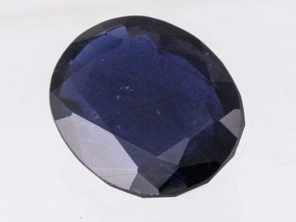 Iolite Stone Kaka Neeli 11.31 carat side view oval mix cut