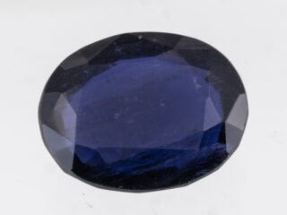 Natural Iolite Stone Kaka Neeli 11.31 carat top view blue oval mix cut