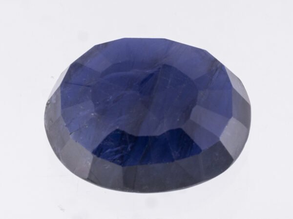 Iolite Stone Neeli 11.38 carat back view oval mixed cut