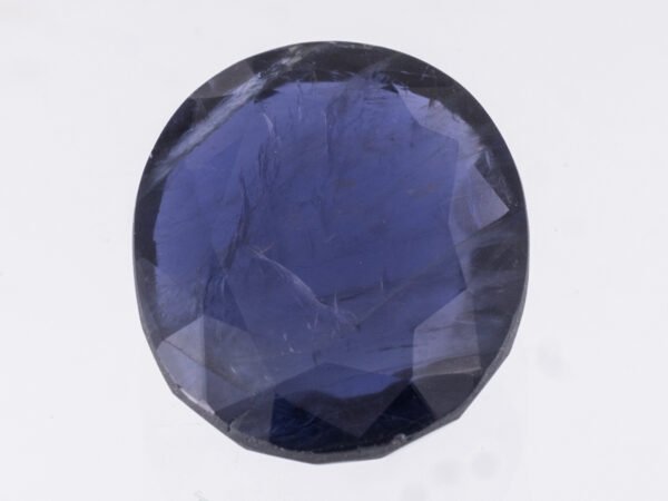 Natural Iolite Stone Kaka Neeli 11.38 carat top view blue oval mix cut