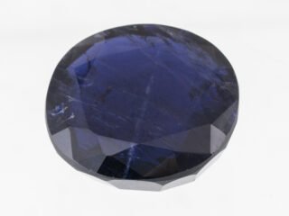Natural Iolite Stone Kaka Neeli 12.65 carat top view blue oval mix cut