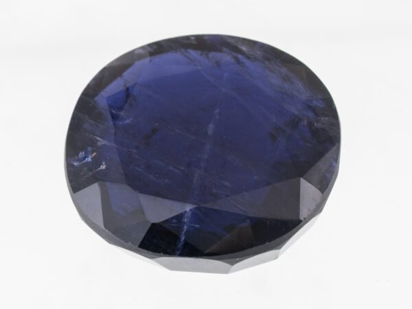 Natural Iolite Stone Kaka Neeli 12.65 carat top view blue oval mix cut