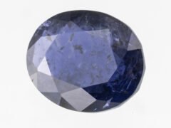 Iolite Stone Kaka Neeli 3.84 carat side view oval mix cut