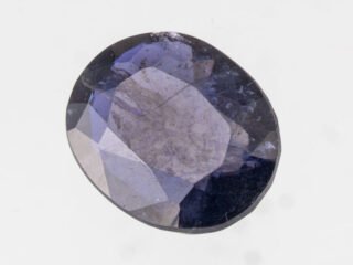 Natural Iolite Stone Kaka Neeli 4.29 carat top view blue oval mix cut