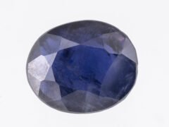 Iolite Stone Kaka Neeli 4.31 carat side view oval mix cut