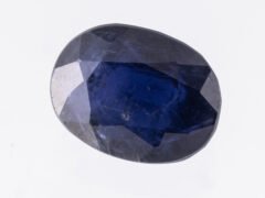 Iolite Stone Kaka Neeli 4.36 carat side view oval mix cut