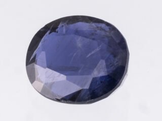 Natural Iolite Stone Kaka Neeli 4.41 carat top view blue oval mix cut