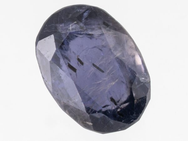 Iolite Stone Kaka Neeli 4.46 carat side view oval mix cut