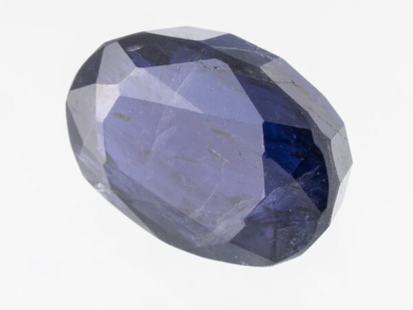 Natural Iolite Stone Kaka Neeli 4.46 carat top view blue oval mix cut