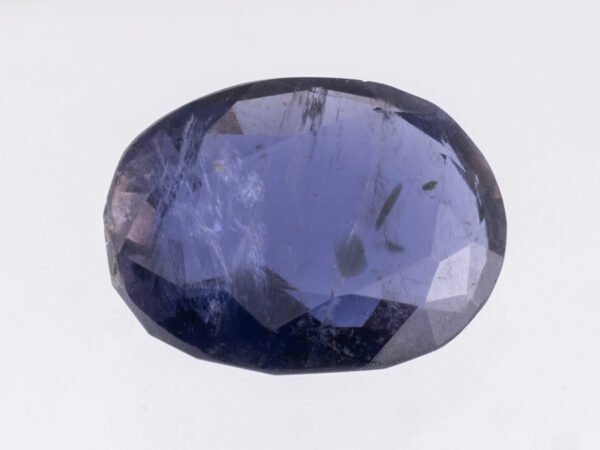 Iolite Stone Kaka Neeli 4.53 carat side view oval mix cut