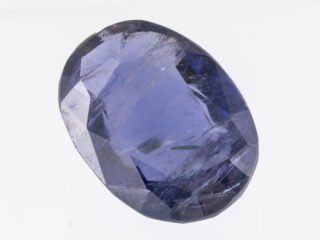 Natural Iolite Stone Kaka Neeli 4.53 carat top view blue oval mix cut