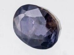 Iolite Stone Kaka Neeli 4.76 carat side view oval mix cut