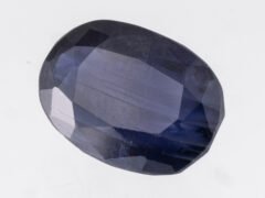 Iolite Stone Kaka Neeli 4.94 carat side view oval mix cut