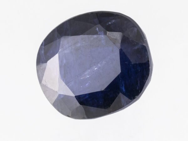 Natural Iolite Stone Kaka Neeli 5.24 carat top view blue oval mix cut