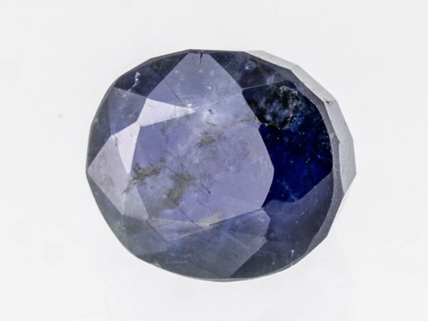 Iolite Stone Kaka Neeli 5.29 carat side view oval mix cut