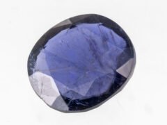 Iolite Stone Kaka Neeli 5.33 carat side view oval mix cut