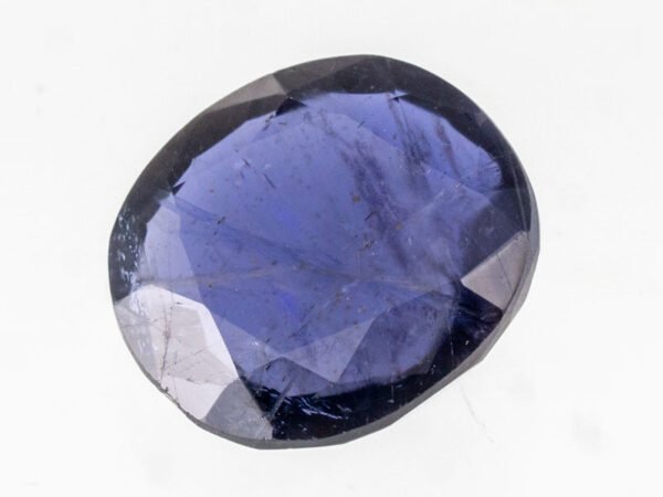 Iolite Stone Kaka Neeli 5.33 carat side view oval mix cut