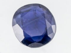 Iolite Stone Kaka Neeli 5.56 carat side view oval mix cut