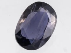 Iolite Stone Kaka Neeli 5.57 carat side view oval mix cut