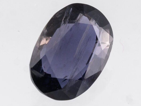 Iolite Stone Kaka Neeli 5.57 carat side view oval mix cut
