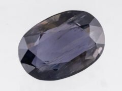 Natural Iolite Stone Kaka Neeli 5.57 carat top view blue oval mix cut