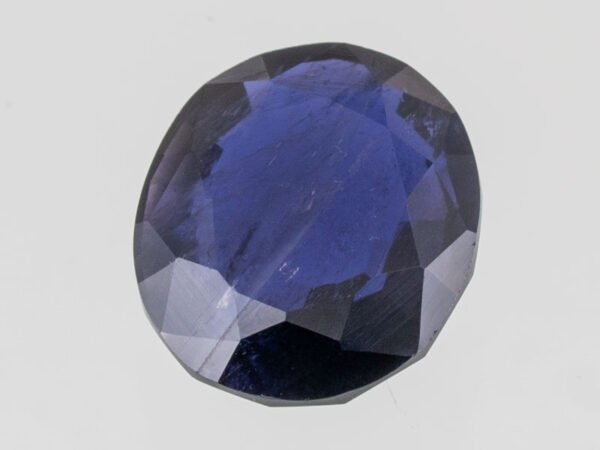 Iolite Stone Kaka Neeli 5.60 carat side view oval mix cut