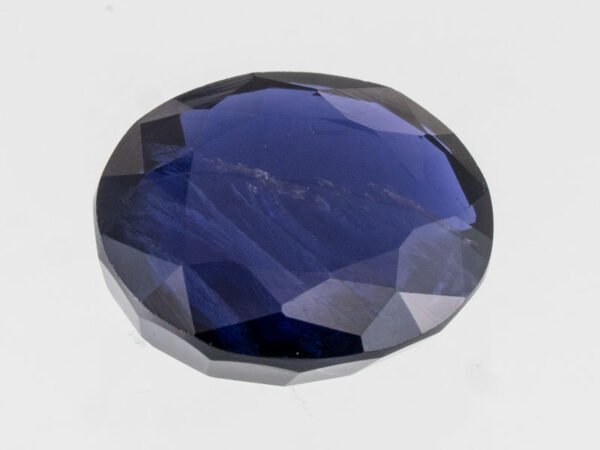 Natural Iolite Stone Kaka Neeli 5.60 carat top view blue oval mix cut