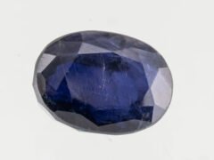 Iolite Stone Kaka Neeli 5.62 carat side view oval mix cut