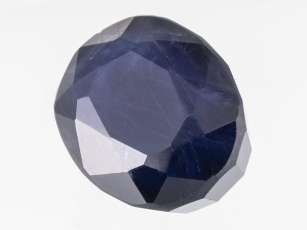 Natural Iolite Stone Kaka Neeli 5.86 carat top view blue oval mix cut