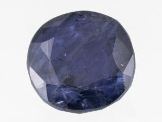 Natural Iolite Stone Kaka Neeli 5.86 carat top view blue oval mix cut