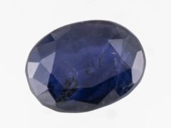 Iolite Stone Kaka Neeli 5.96 carat side view oval mix cut