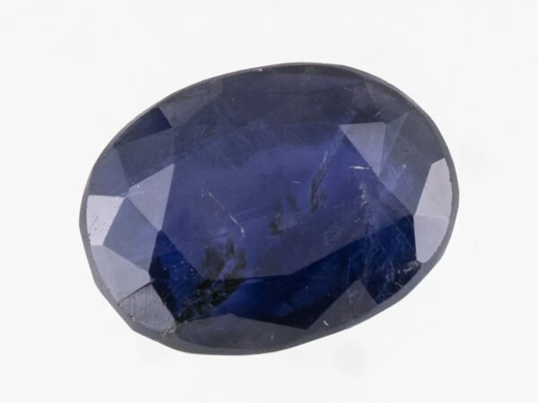 Iolite Stone Kaka Neeli 5.96 carat side view oval mix cut
