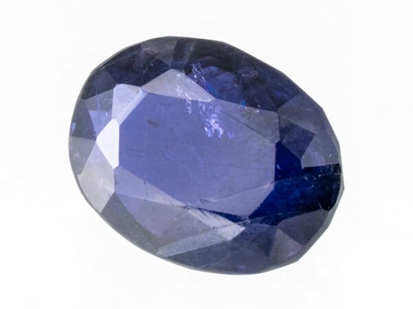 Natural Iolite Stone Kaka Neeli 6.10 carat top view blue oval mix cut