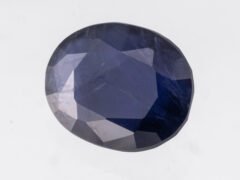 Iolite Stone Kaka Neeli 6.20 carat side view oval mix cut
