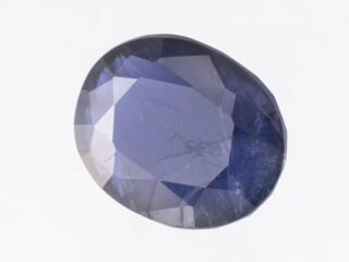 Natural Iolite Stone Kaka Neeli 6.20 carat top view blue oval mix cut