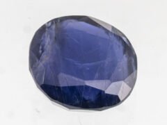 Iolite Stone Kaka Neeli 6.21 carat side view oval mix cut