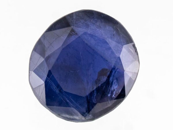 Iolite Stone Kaka Neeli 6.26 carat side view oval mix cut