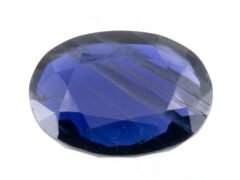 Iolite Stone Kaka Neeli 6.41 carat side view oval mix cut