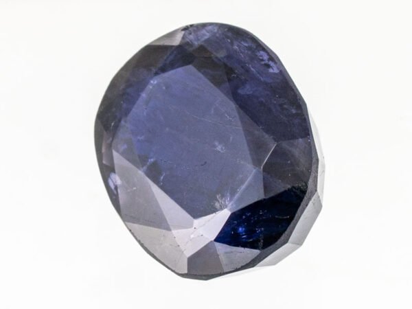 Iolite Stone Kaka Neeli 6.80 carat side view oval mix cut
