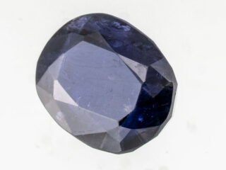 Natural Iolite Stone Kaka Neeli 6.80 carat top view blue oval mix cut