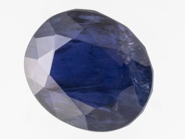 Iolite Stone Kaka Neeli 7.04 carat side view oval mix cut