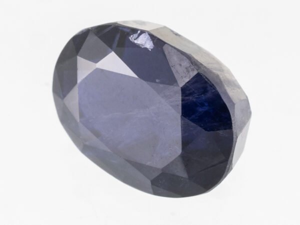 Iolite Stone Kaka Neeli 7.04 carat side view oval mix cut