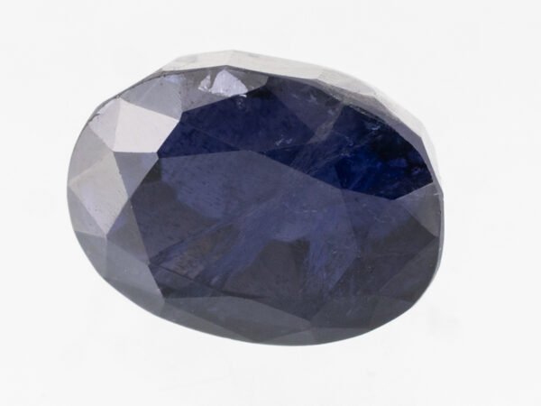 Natural Iolite Stone Kaka Neeli 7.04 carat top view blue oval mix cut