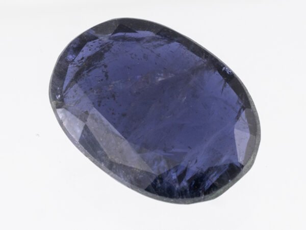 Iolite Stone Kaka Neeli 7.13 carat side view oval mix cut
