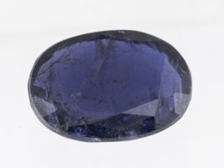 Natural Iolite Stone Kaka Neeli 7.13 carat top view blue oval mix cut